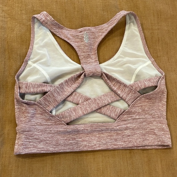 Free People Movement heather pink cross back sports bra - Picture 4 of 5